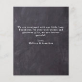 Budget Chalkboard 5 Foto New Baby Dank u Kaart (Achterkant)