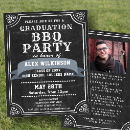 BUDGET Chalkboard Afstudeerder BBQ Party Photo Uit Flyer