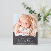 Budget Chalkboard Baby 4 Foto geboorte Dank u (Staand voorkant)