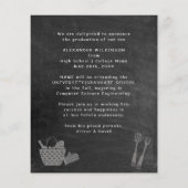 BUDGET Chalkboard BBQ Graduparty Invitation (Achterkant)