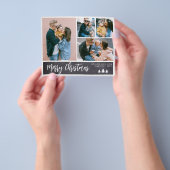 Budget Chalkboard Collage Snowy Kerstfeestdag Flyer (Hand)