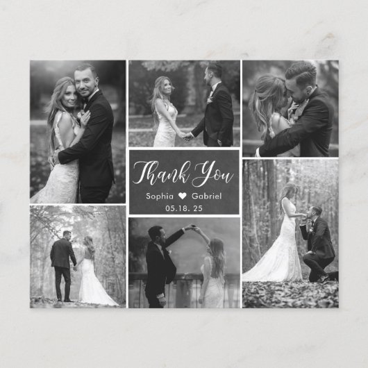 Budget Chalkboard Collage Weddenschap Hartelijk da (Voorkant)