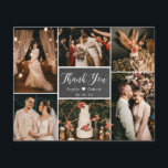 Budget Chalkboard Collage Wedding Dank u Flyer<br><div class="desc">Moderne, bijtende krijtbordhandjes met briefjes voor meerdere foto's voor het binden van het script Dank je Foto Cheap (Budget) Flyer. De stijlvolle bruiloft bedankt je sjabloon met zes (6) foto aan de voorkant en één (1) foto aan de achterkant. Met de tekst "dank u" in een handgeschreven lettertype met letterschrift...</div>