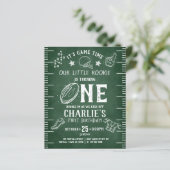 Budget Chalkboard Football Sport 1e Verjaardag (Staand voorkant)