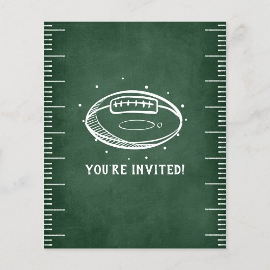 Budget Chalkboard Football Sport 1e Verjaardag (Achterkant)