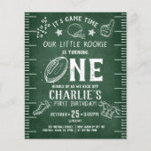 Budget Chalkboard Football Sport 1e Verjaardag (Voorkant)