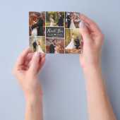 Budget Chalkboard Foto Collage Weddenschap Bedankt Flyer (Hand)