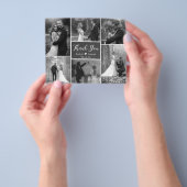 Budget Chalkboard Foto Collage Weddenschap Bedankt Flyer (Hand)