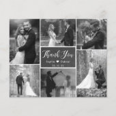 Budget Chalkboard Foto Collage Weddenschap Bedankt Flyer (Voorkant)