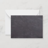 Budget Chalkboard String Lights Wedding RSVP Kaart Notitiekaartje (Achterkant)