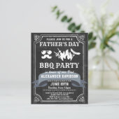 BUDGET Chalkboard Vaderdag BBQ Party nodigt uit (Staand voorkant)