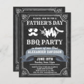 BUDGET Chalkboard Vaderdag BBQ Party nodigt uit (Voorkant / Achterkant)
