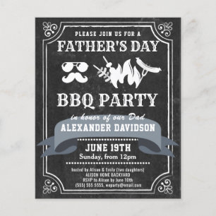 BUDGET Chalkboard Vaderdag BBQ Party nodigt uit