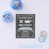 BUDGET Chalkboard Vaderdag BBQ Party nodigt uit Flyer (Enkel)