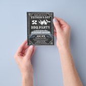 BUDGET Chalkboard Vaderdag BBQ Party nodigt uit Flyer (Hand)