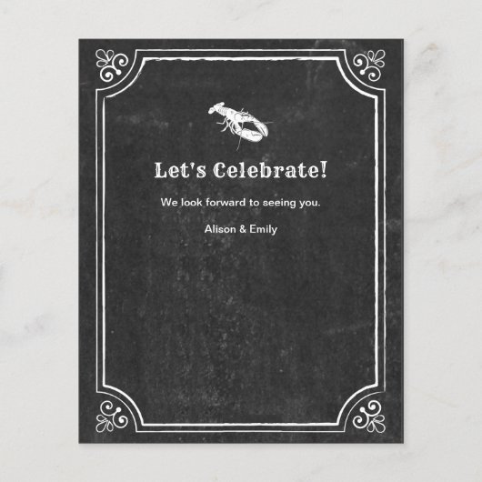 BUDGET Chalkboard Vaderdag Crawfish Innodiging (Achterkant)