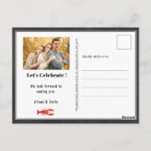BUDGET Chalkboard Vaderdag Crawfish Innodiging Briefkaart (Achterkant)