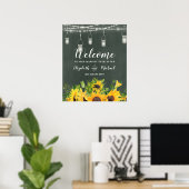 Budget CHALKBOARD Weddenschap Welkomstteken Zonneb Poster (Thuiskantoor)