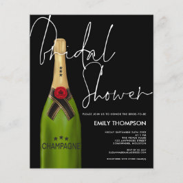 Budget Champagne Bottle Script Black Vrijgezellenf