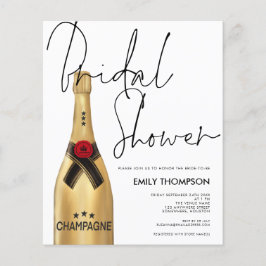 Budget Champagne Bottle Script Gold Vrijgezellenfe