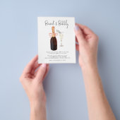Budget Champagne Brunch & Bubble Vrijgezellenfeest Flyer (Hand)