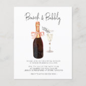 Budget Champagne Brunch & Bubbly Bruiloft Flyer (Voorkant)