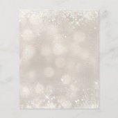 Budget Champagne Glitter Bruiloft Save the Date (Achterkant)
