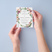 Budget Champagne & Pink Floral Wedding 2 Flyer (Hand)