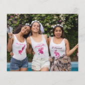 Budget Champagne Script Zwarte Bruiloft Dankjewel (Achterkant)