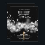 Budget Champagne Sparkle 30th Birthday Invitations<br><div class="desc">Champagnefles, sterretje en wazige lichten op een zwarte achtergrond zijn afgedrukt op betaalbare, budgetwaarde 110 lb helder wit halfglanzend karton verkrijgbaar in 3 maten. Perfect voor uitnodigingen voor 30-jarige verjaardagsfeestjes (of elke leeftijd), uitnodigingen voor verjaardagsfeestjes, uitnodigingen voor zakelijke verjaardagsfeestjes en meer. **Witte enveloppen zijn optioneel en kunnen tegen een meerprijs...</div>