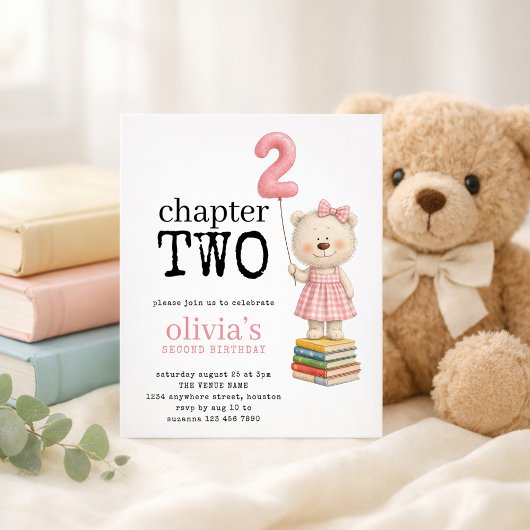 Budget Chapter Two Bear Book Girl 2nd Birthday