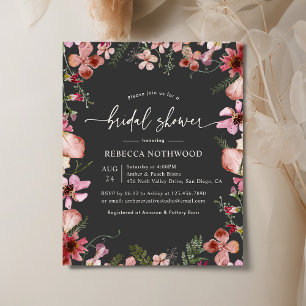 Budget Charcoal Pink Bridal Shower