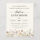 Budget Charity Lunch Wildflower Uitnodiging (Voorkant)