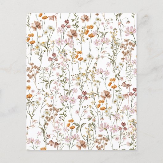 Budget Charity Lunch Wildflower Uitnodiging Flyer (Achterkant)