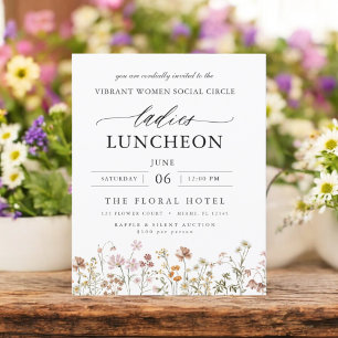 Budget Charity Lunch Wildflower Uitnodiging Flyer