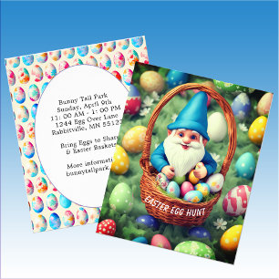 Budget Charmant Gnome & Basket Easter Egg Hunt Flyer