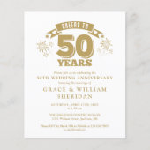 Budget Cheers 50th Anniversary Foto Uitnodiging (Voorkant)