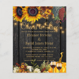 Budget Cheers op de liefde verlovingsfeest uitnodi