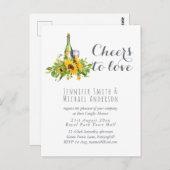 Budget Cheers to Love Wine Tasting Invitation Briefkaart (Voorkant / Achterkant)