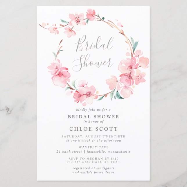 Budget Cherry Blossom Bridal Shower (Voorkant)