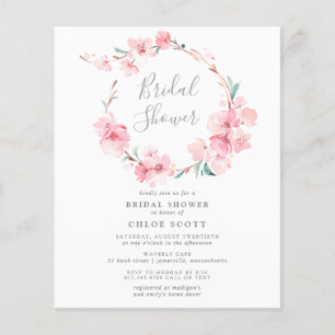 Budget Cherry Blossom Bridal Shower Flyer