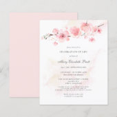 Budget Cherry Blossom Celebration of Life Invite (Voorkant / Achterkant)