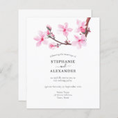 Budget Cherry Blossom Evening Party QR Code Invite (Voorkant / Achterkant)