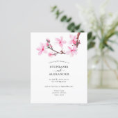Budget Cherry Blossom Evening Party QR Code Invite (Staand voorkant)