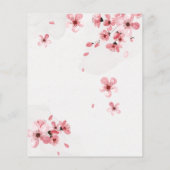 Budget Cherry Blossom Floral Wedding Save the Date (Achterkant)