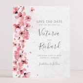 Budget Cherry Blossom Floral Wedding Save the Date