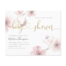 Budget Cherry Blossom Gold Floral Baby shower