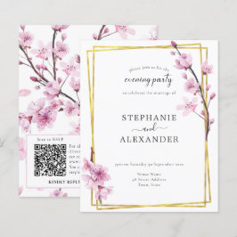 Budget Cherry Blossom QR Code Avemir Invite