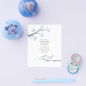 Budget Cherry Blossom Wedding Uitnodiging Flyer (Enkel)