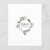 Budget Chic 25e bruiloft Jubileum Bloemen Uitnodig (Achterkant)